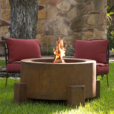 Outdoor Heater Multi-function Round Metal Fire Pit Corten Steel Fire Table