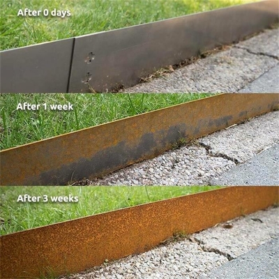 175cm Rusty Corten Garden Lawn Edging Metal Border Edge For Garden Landscraping