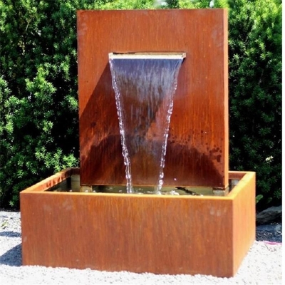 Garden Rusty Metal Waterfall Free Standing Corten Steel Pond Water Feature