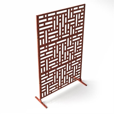 Metal Garden Ornaments Corten Steel Laser Cut Privacy Screen For Backyard