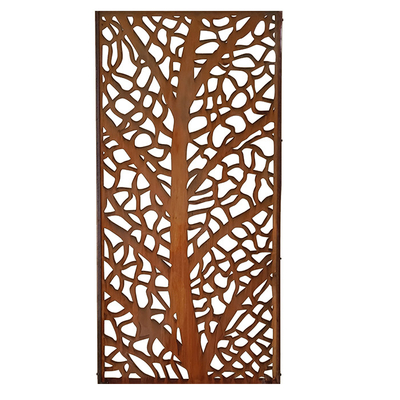 Garden And Home Metal Wall Art Rusty Corten Steel Privacy Screen Panel