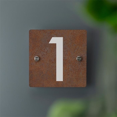 Decoration Room Multiple Sizes Available Rusty Corten House Number Sign