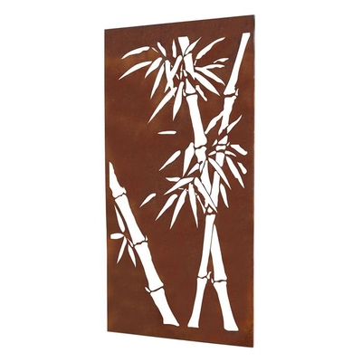 Garden Wall Mounting Bamboo Design Rustic Decorative Corten Steel Panels