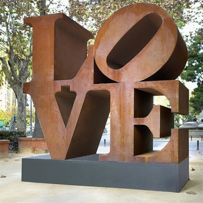 Contemporary Decoration Letter Number Design Corten Steel Metal Art Sculpture