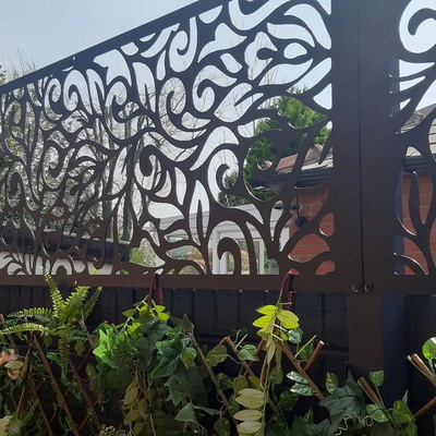Home And Garden Decoration Metal Wall Art Corten Steel Laser Cut Screen Panel