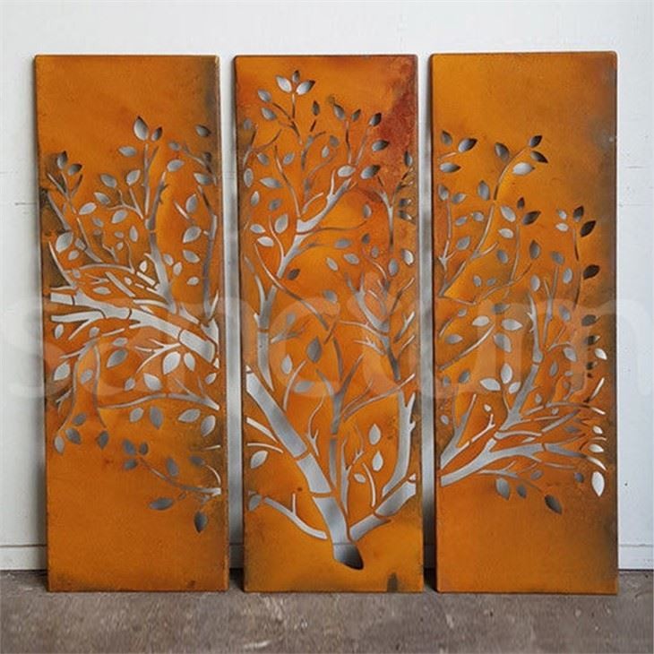Laser Cutting Decorative Garden Room Divider Panels Corten Steel ...
