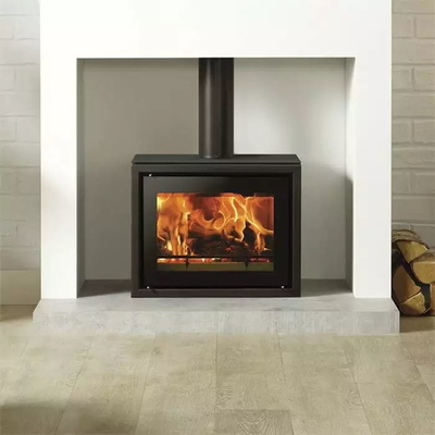 Indoor Heater Matt Black Freestanding Steel Fireplace Wood Burning Stove