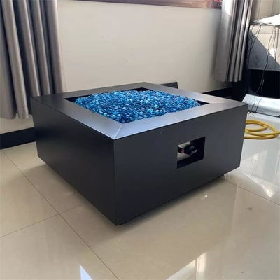 High Temperature Black Color Square Steel Gas Patio Heater Fire Table