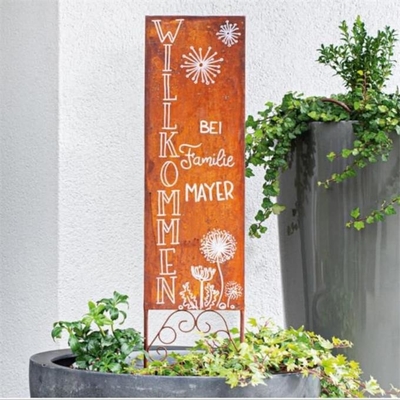 Decoration Rusty Metal Sign Panel Garden Corten Steel For Garden Ornaments