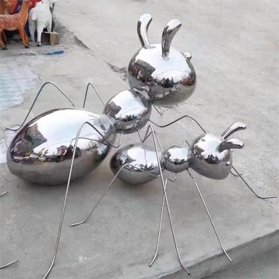 Large Size Garden Decoration Metal Animal Art Stainless Steel Ant Sculpture