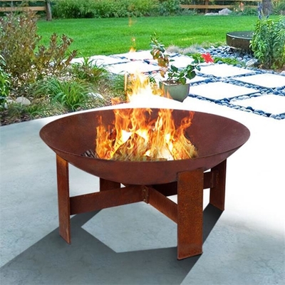 Customized Backyard Patio Heater Corten Steel Brazier Wood Burning Fire Bowl Pit