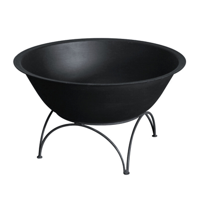 80cm Black Painted Outdoor Wood Charcoal Burner Round Metal Fire Bowl Pit