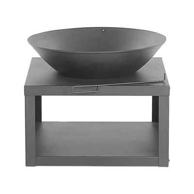 Black Garden Heater Firewood Log Storage Steel Wood Burning Outdoor Fire Pit