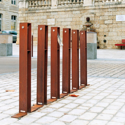 Outdoor Street Furniture Metal Guardia Cycle Stand Corten Steel Bike Rack