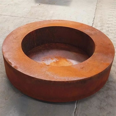 Freestanding Outdoor Garden Low Profile Corten Steel Round Fire Pits