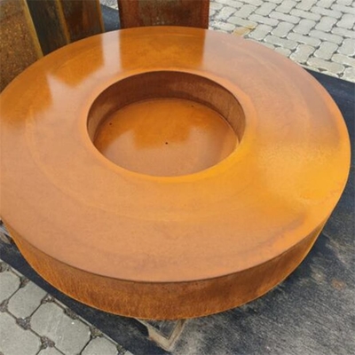 Outdoor Round Shape Wood Burning Corten Steel Fire Pit For Backyard