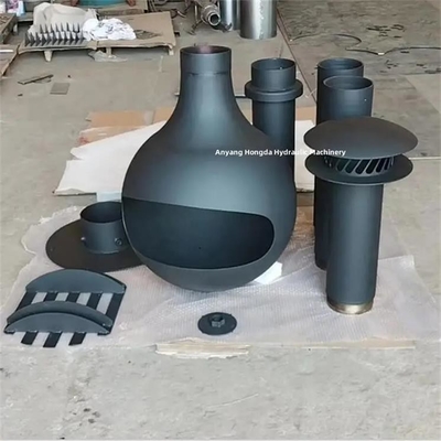 900mm Luxury Morden Black Rotating Spherical Suspended Wood Burning Fireplace