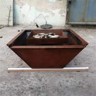 Corten Steel Gas Fire Water Bowl Water Features Swimming Pool Low Smoke