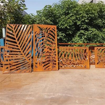 Laser Cutting Leafy Greens Patterns Corten Steel Decorative Wall Panel