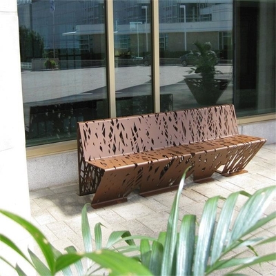 Latest Design Outdoor Street Furniture Corten Steel Crossed Benches