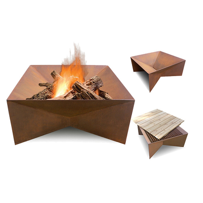 Modern Wood Burning Bonfire Outdoor Corten Steel Fire Pit Brazier Bowl