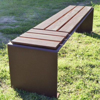 Outdoor and Indoor Minimalist Design Patio Furniture Corten Steel Bench Legs