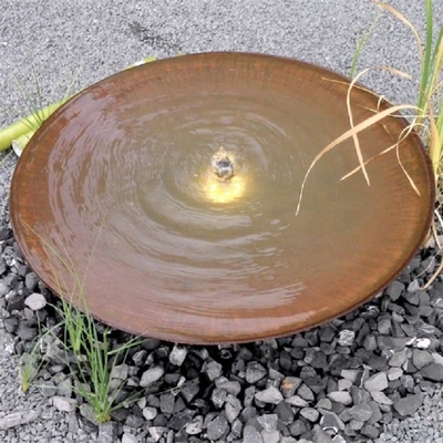 120cm Decoration Large Corten Steel Water Bowl For Garden Water Feature