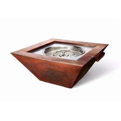 Corten Steel Gas Fire Water Bowl Water Features Swimming Pool Low Smoke