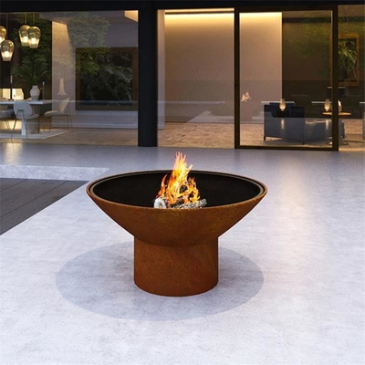 Modern Design Rusty Outdoor Charcoal BBQ Grills Corten Steel BBQ Fire Bowl Pit