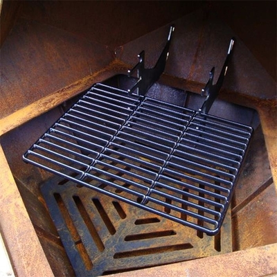 Decahedron Rustic Copming Corten Steel Outdoor Fire Pit And Barbecue Grill