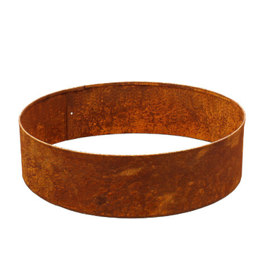 Tree Ring With Folded Top Edge Garden Decorative Rusty Corten Steel Garden