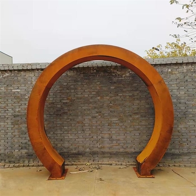 210cm Diameter Unique Design Corten Steel Moon Gate For Garden Landscaping