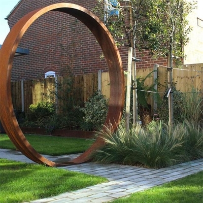 210cm Diameter Unique Design Corten Steel Moon Gate For Garden Landscaping