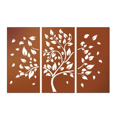 Laser Cut Tree Of Life Design Metal Screen Corten Steel Decorative Panel