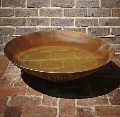 Decoration Large Corten Steel Water Bowl For Garden Water Feature